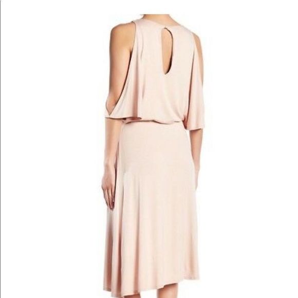 NWT. Splendid Cold Shoulder Crew Neck Wrap Dress - Picture 2 of 12